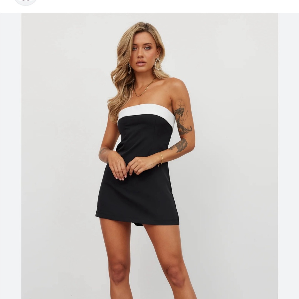 Hello Molly Sweeter Side of Life Romper (black + white dress/romper)